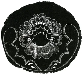 Skandinavisk folkebroderi, 2013 (tregravering på papir)